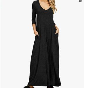 Hooded Maxi Dress with pockets